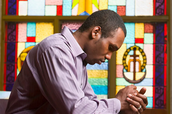man praying
